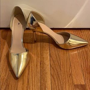 J Crew Gold Pumps